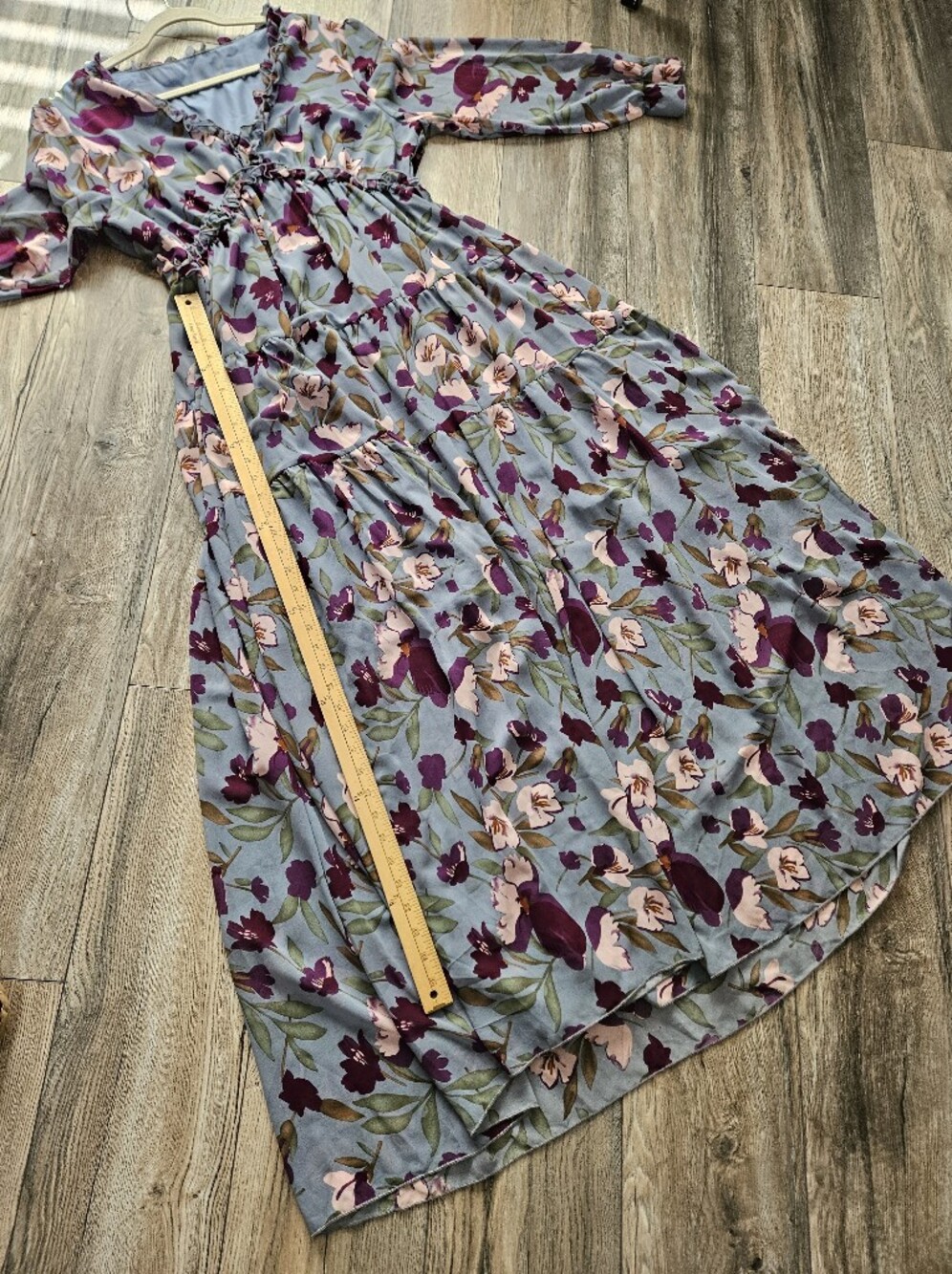 Floral Blue Maxi Dress - Picture 11 of 14